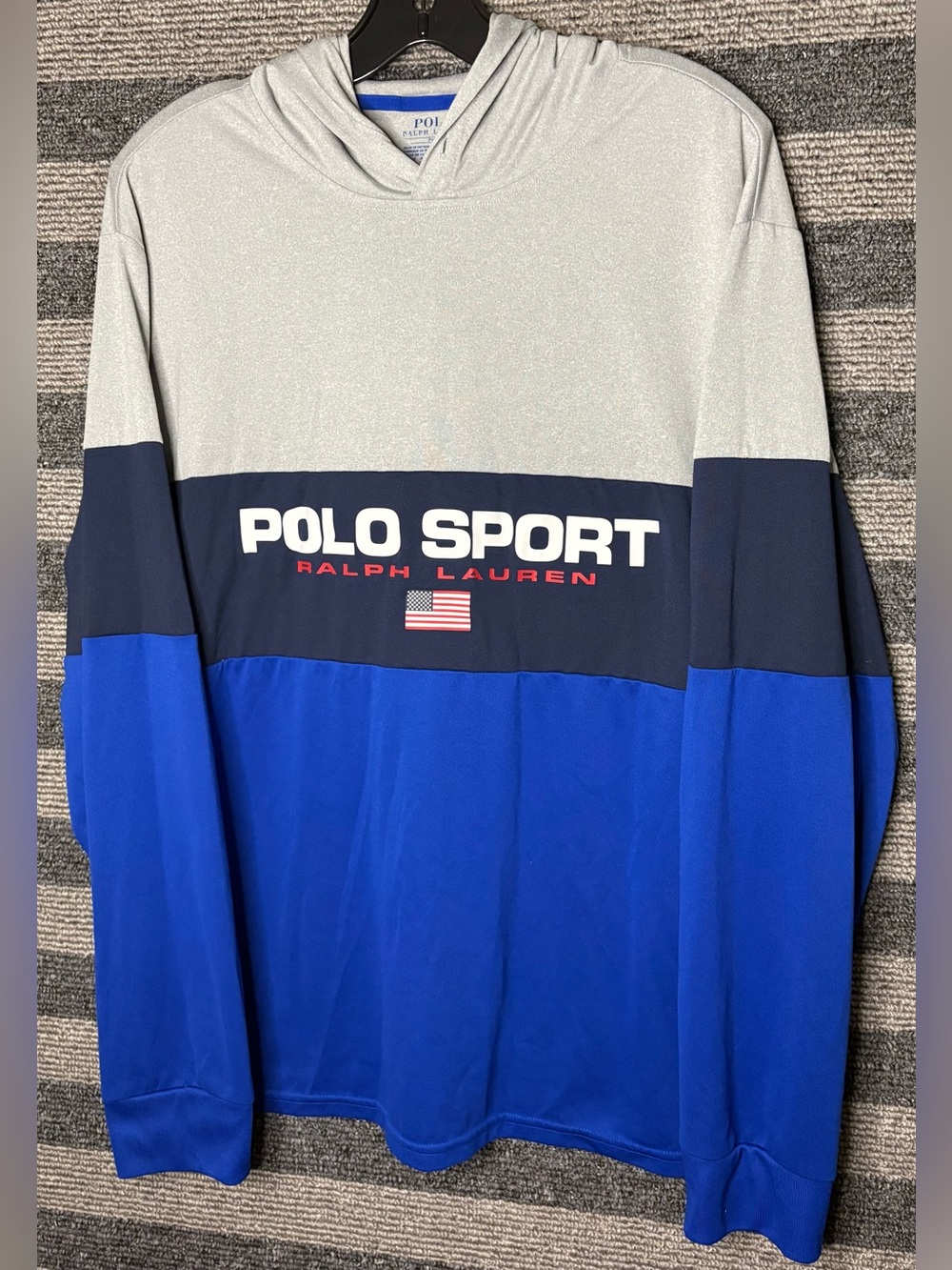 Polo Ralph Lauren Performance Polo Sport Athletic Hoodie Shirt Men’s XL EUC